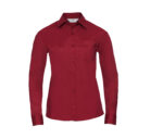 LADIES' LONG SLEEVE CLASSIC POLYCOTTON POPLIN SHIRT – Image 3