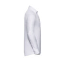 MEN'S LONG SLEEVE TAILORED HERRINGBONE SHIRT