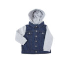 DENIM JACKET WITH HOOD – Image 2
