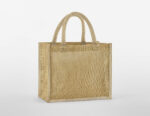 NATURAL STARCHED JUTE MIDI TOTE