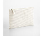 STRIPED ORGANIC COTTON ACCESSORY POUCH